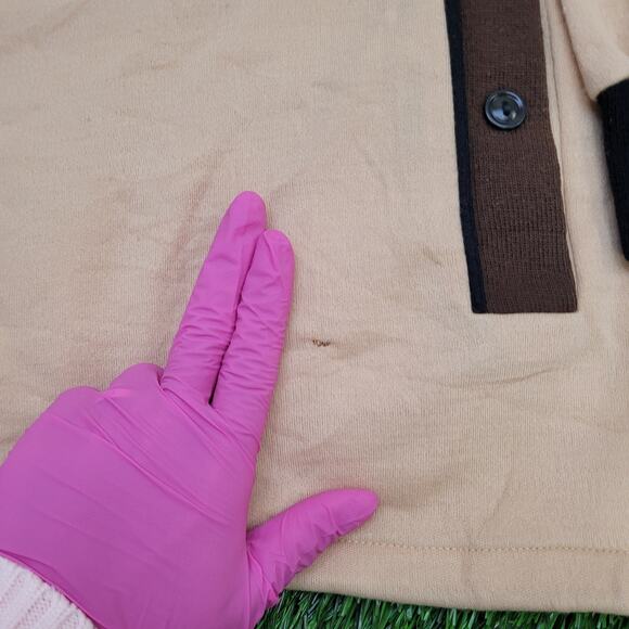 Vintage 80s Hang-Ten Sweatshirt Womens 2XL 25x25 Beige Boxy - Picture 6 of 13